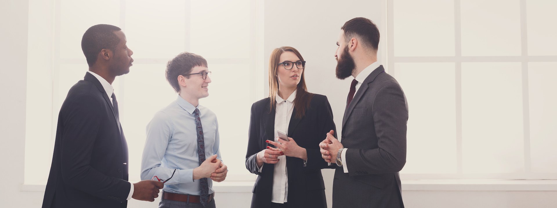 Four government managers talking about climate action plans