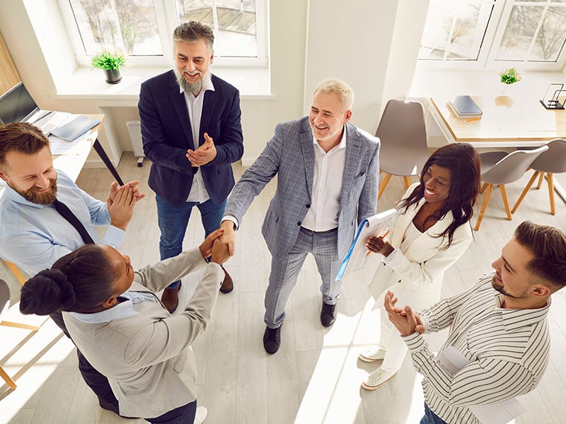 Businesspeople shaking hands