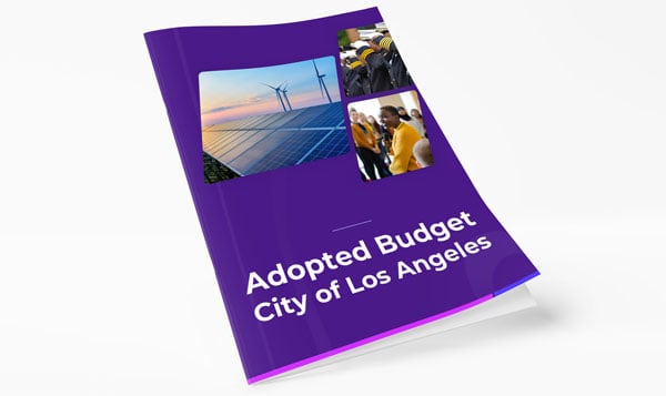 Adopted Budget Cover, City of Los Angeles