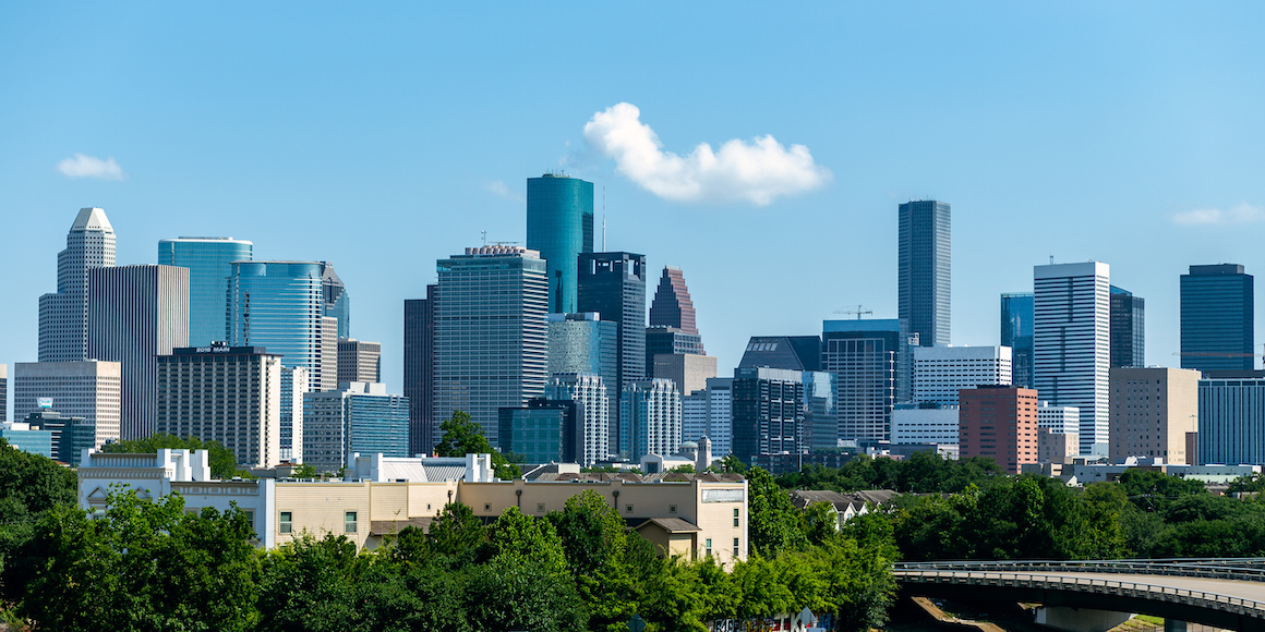Cityscape representing cities working on climate budgeting 