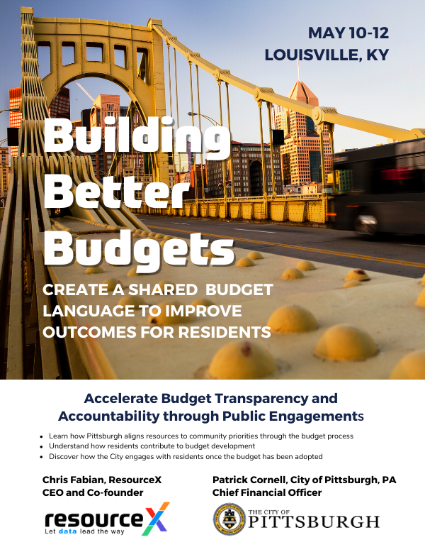 ResourceX and ICMA in Louisville, KY to dive into Building Better Budgets