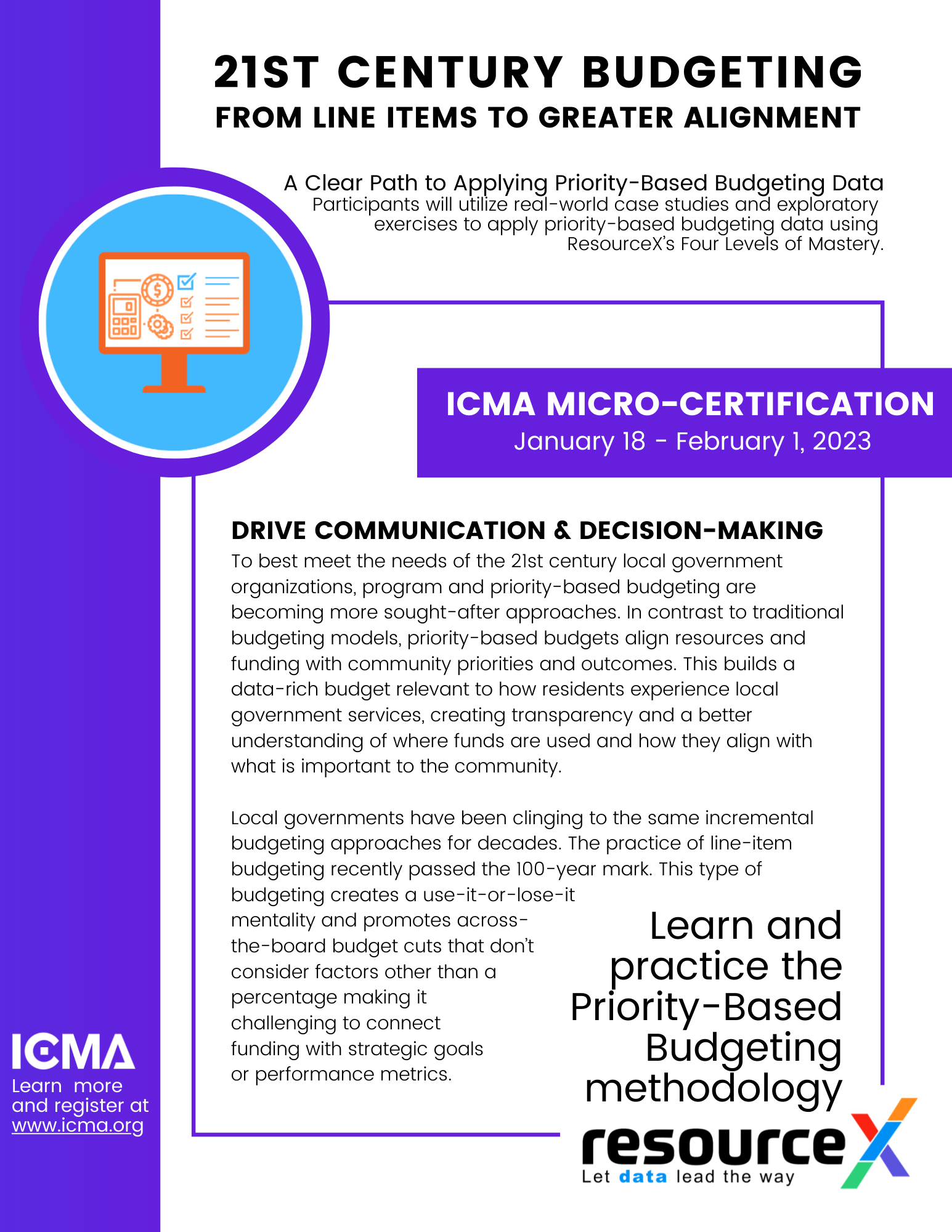 21st Century Budgeting ICMA Micro-Certification